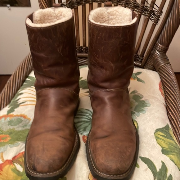 Nike Air Cole Haan ankle high boot brown leather boot sz 12m. Great condition - Picture 1 of 10